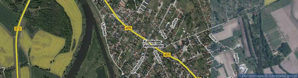 Zdjęcie satelitarne Kamieniec Wrocławski ul.